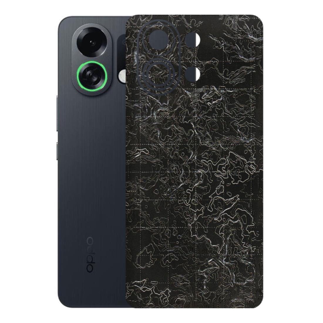 OPPO Phone Skins 2025 (All Models) - Black map - 3D Embossed Finish (L-201) Oppo K13 Turbo 5G