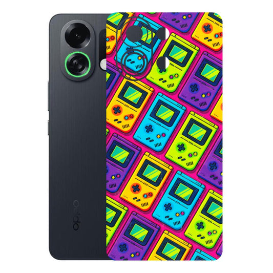 OPPO Phone Skins 2025 (All Models) - Gameboy Colourful Latest - 3D Embossed Finish (L-266) Oppo K13 Turbo 5G