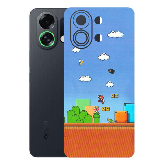 OPPO Phone Skins 2025 (All Models) - Mario Game Scene - Matte Finish (M-24) Oppo K13 Turbo 5G