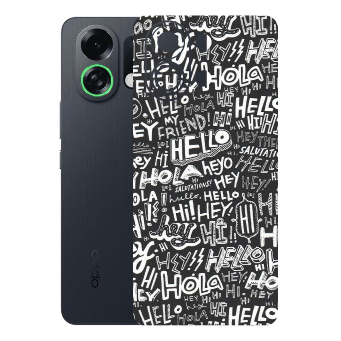 OPPO Phone Skins 2025 (All Models) - Hi Hello Doodles - Matte Finish (M-25) Oppo K13 Turbo 5G