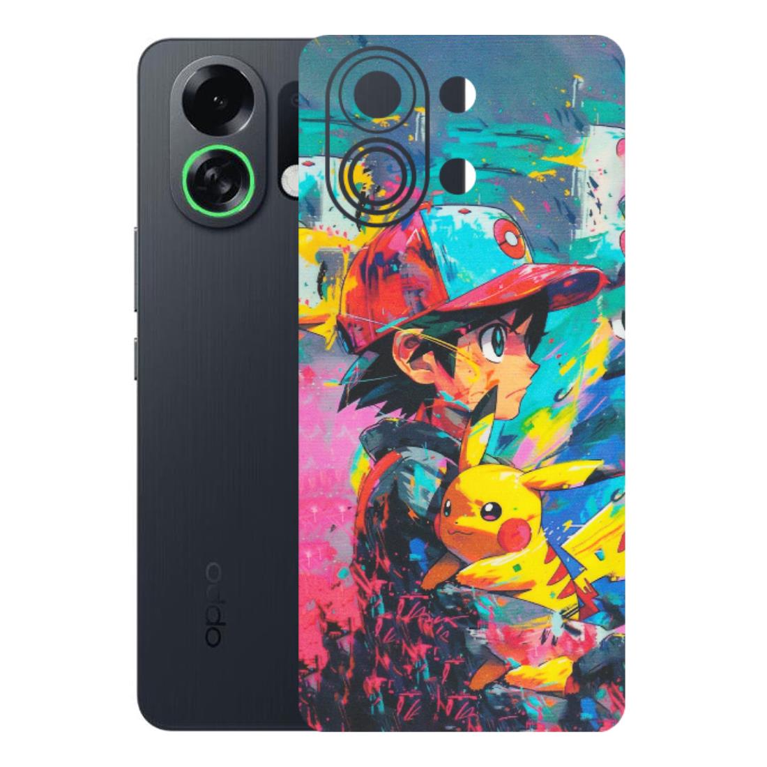 OPPO Phone Skins 2025 (All Models) - Ash & Pikachu - Matte Finish (M-26) Oppo K13 Turbo 5G