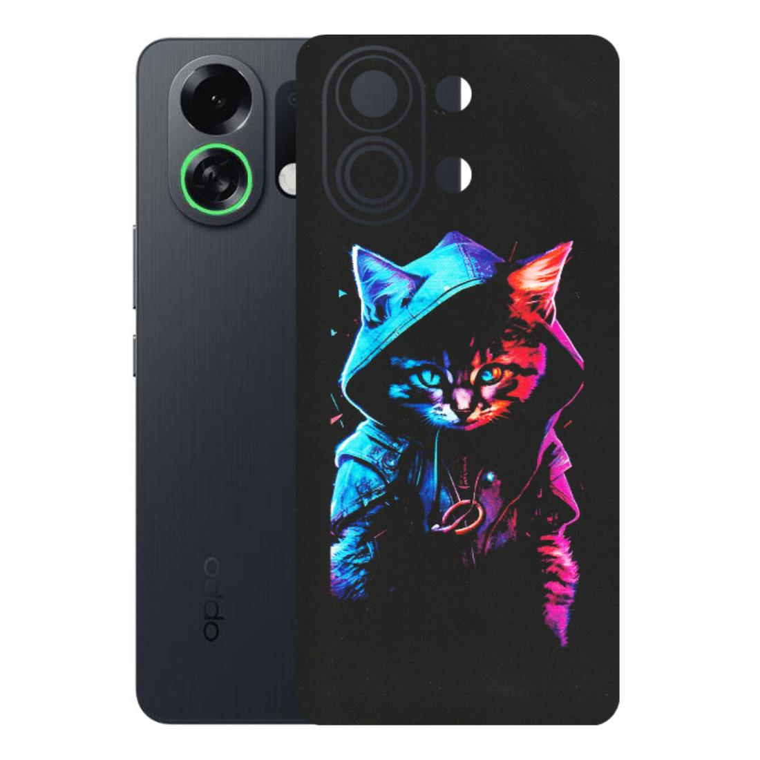 OPPO Phone Skins 2025 (All Models) - Cyberpunk Cat - Matte Finish (M-45) Oppo K13 Turbo 5G