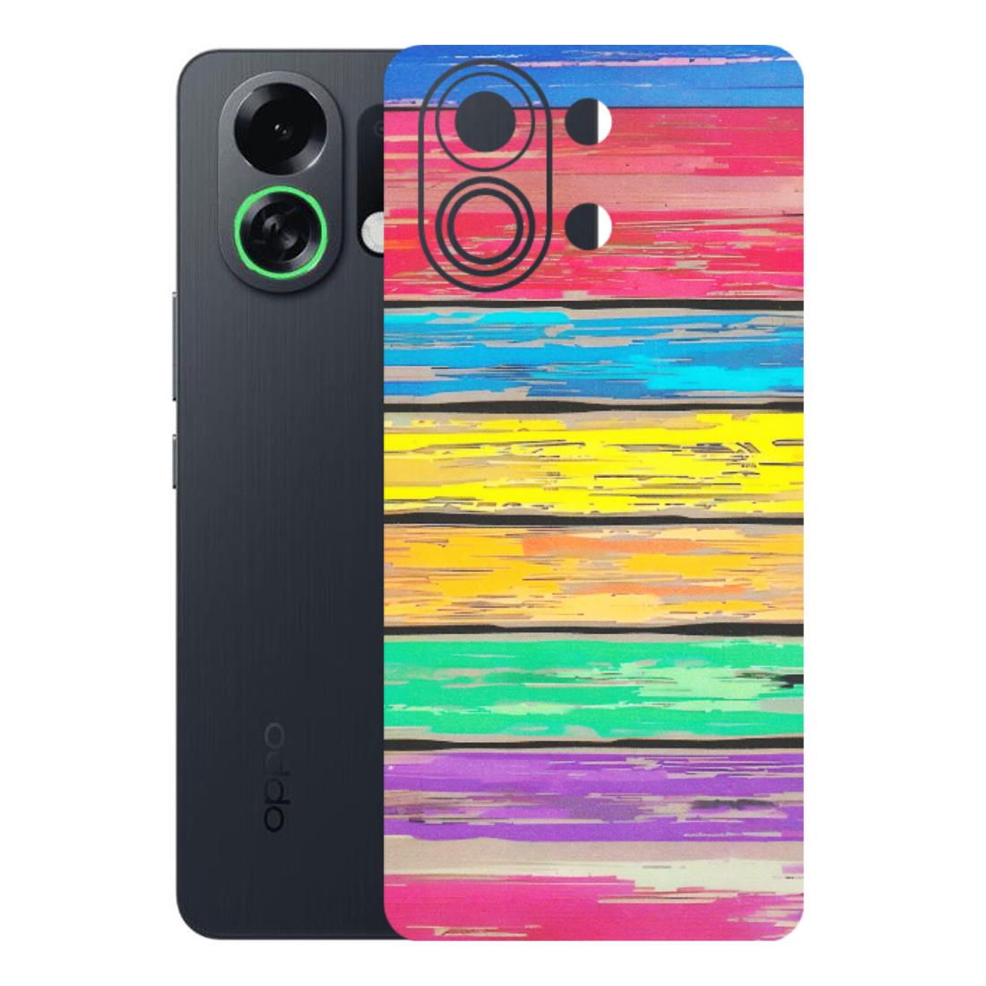 OPPO Phone Skins 2025 (All Models) - Multi Colour Wooden Wall - Matte Finish (M-96) Oppo K13 Turbo 5G
