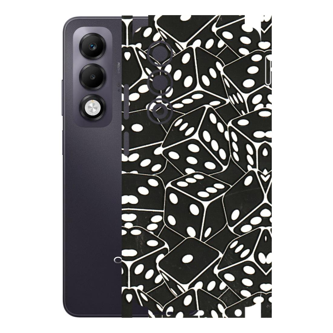 OPPO Phone Skins 2025 (All Models) - Big Black Dices - 3D Embossed Finish (L-106) Oppo K13x 5G