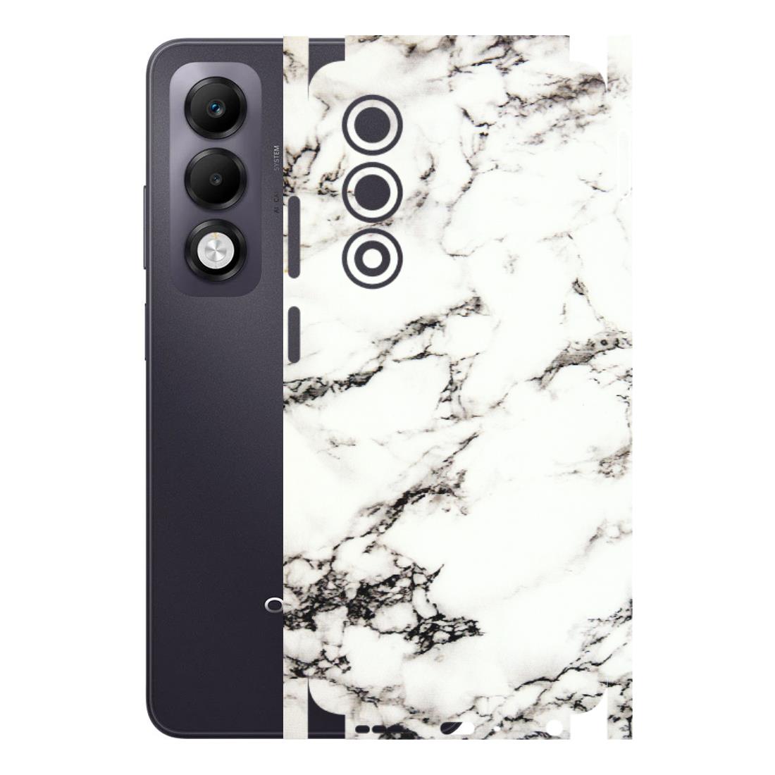 OPPO Phone Skins 2025 (All Models) - Black and White Marble Texture - 3D Embossed Finish (L-124) Oppo K13x 5G