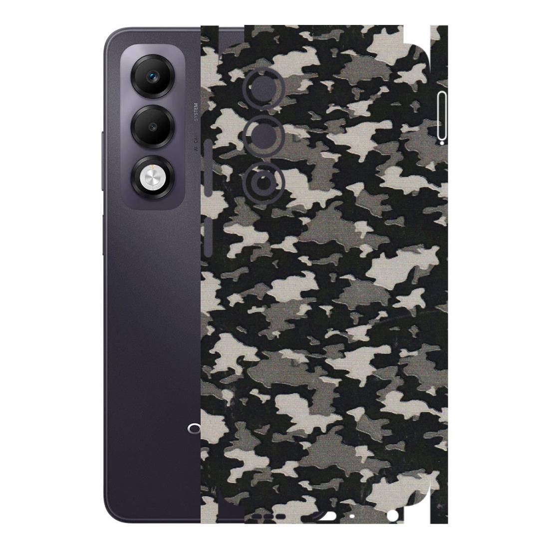 OPPO Phone Skins 2025 (All Models) - Black/Grey Camoflaunge - 3D Embossed Finish (L-142) Oppo K13x 5G