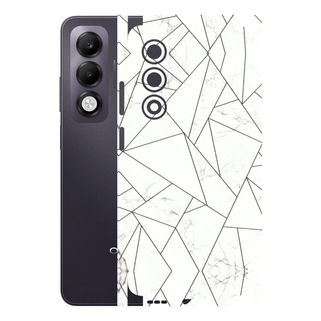 OPPO Phone Skins 2025 (All Models) - Luxury White Marble Effect - 3D Embossed Finish (L-168) Oppo K13x 5G