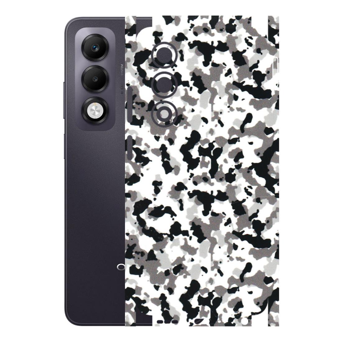 OPPO Phone Skins 2025 (All Models) - White Black Camouflage - 3D Embossed Finish (L-18) Oppo K13x 5G