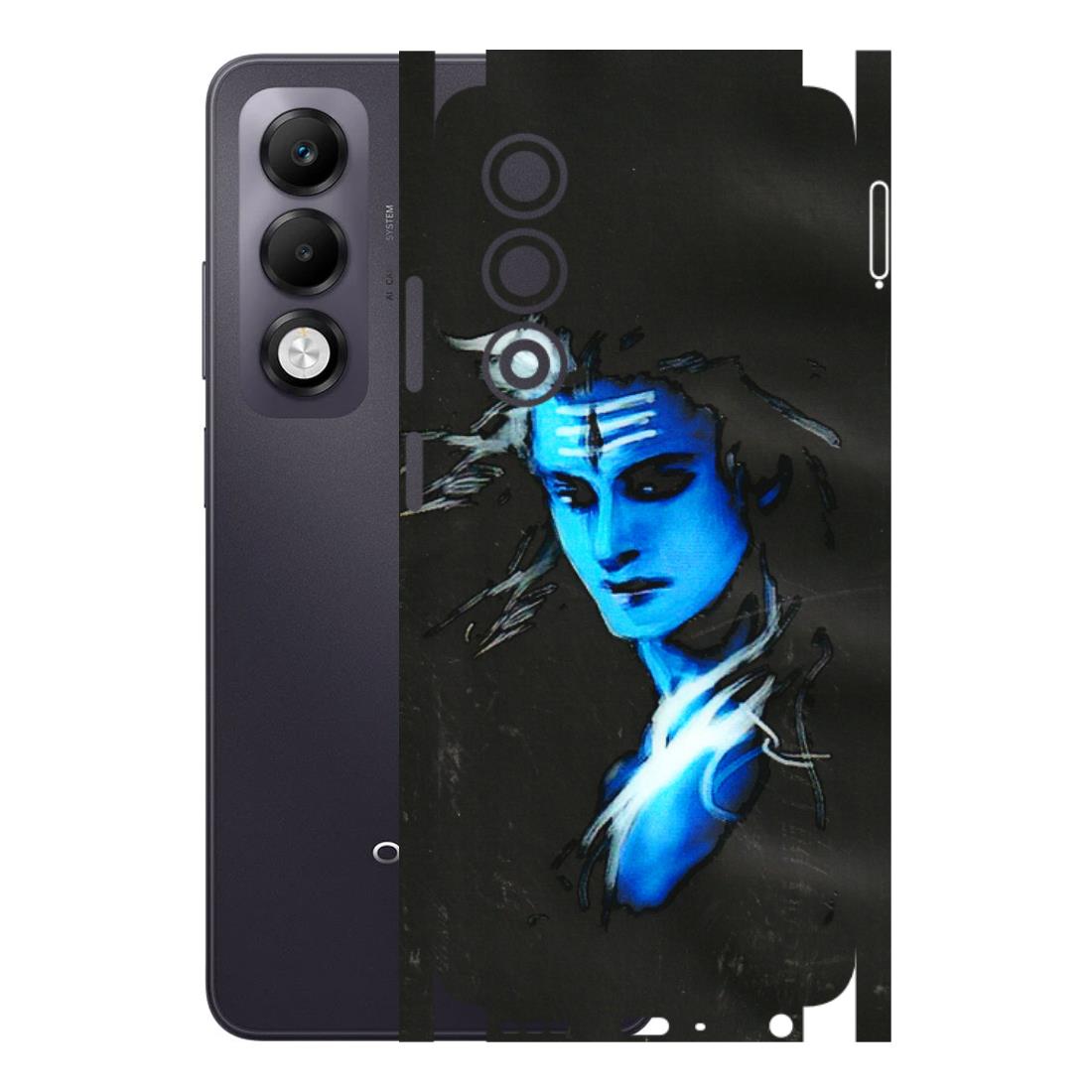 OPPO Phone Skins 2025 (All Models) - Har Har Mahadev Blue/Black - 3D Embossed Finish (L-185) Oppo K13x 5G