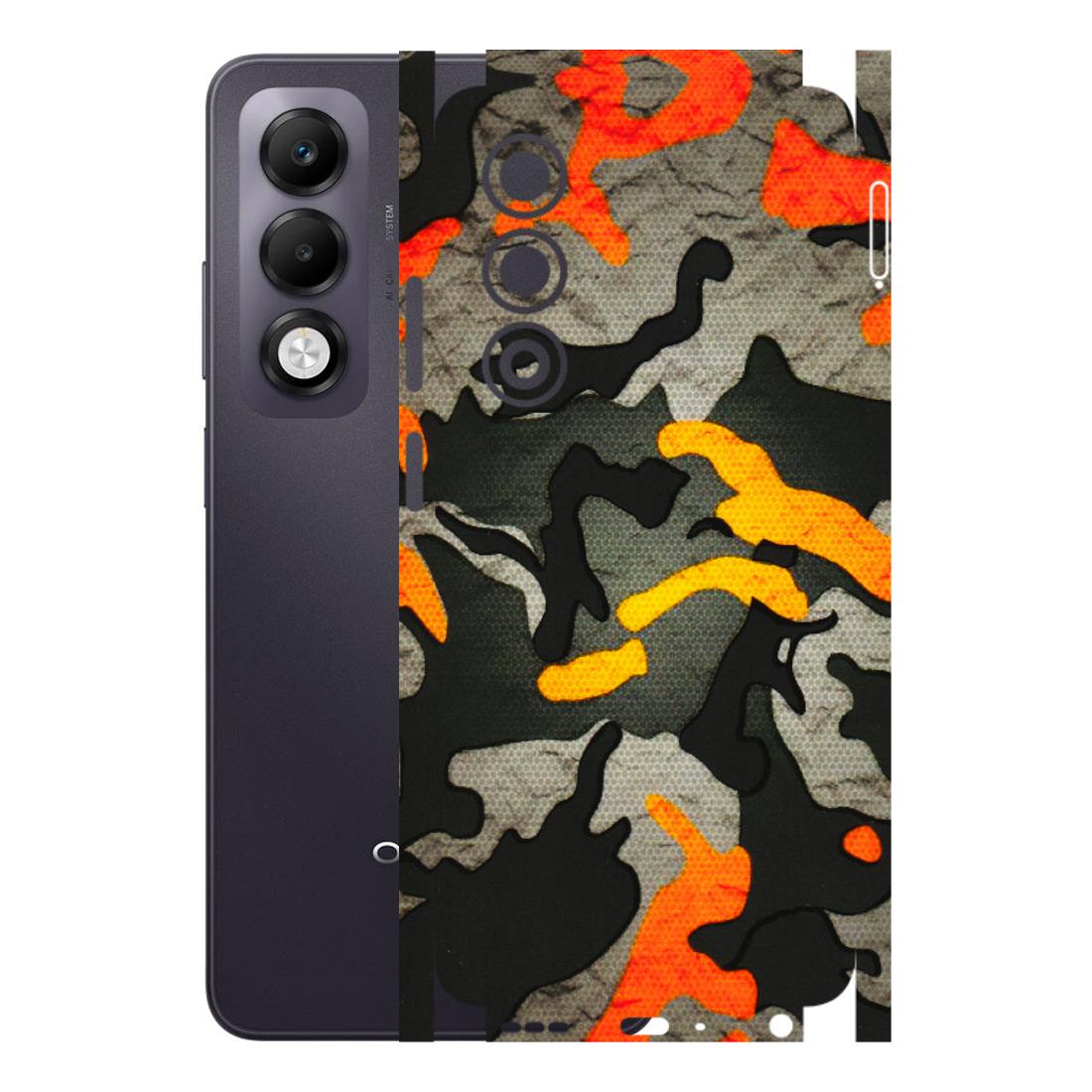 OPPO Phone Skins 2025 (All Models) - Orange Camouflage - 3D Embossed Finish (L-204) Oppo K13x 5G