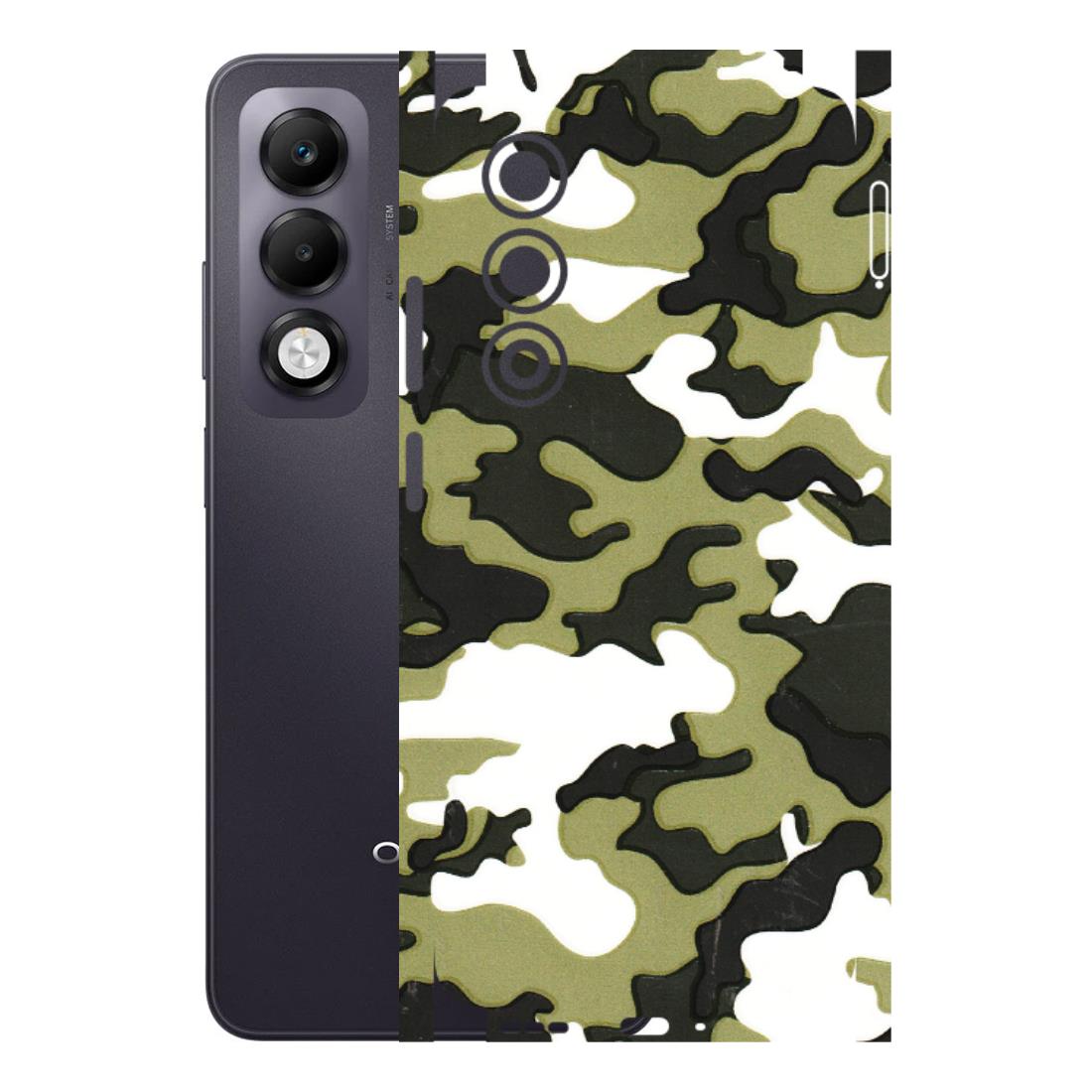 OPPO Phone Skins 2025 (All Models) - Camouflages White And Green - 3D Embossed Finish (L-243) Oppo K13x 5G