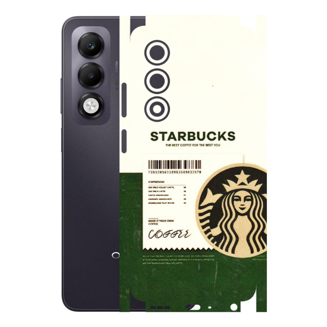 OPPO Phone Skins 2025 (All Models) - Starbucks Barcode - 3D Embossed Finish (L-308) Oppo K13x 5G
