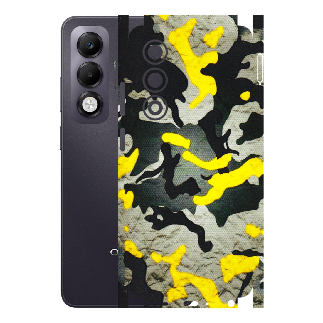 OPPO Phone Skins 2025 (All Models) - Yellow Camouflage - 3D Embossed Finish (L-61) Oppo K13x 5G