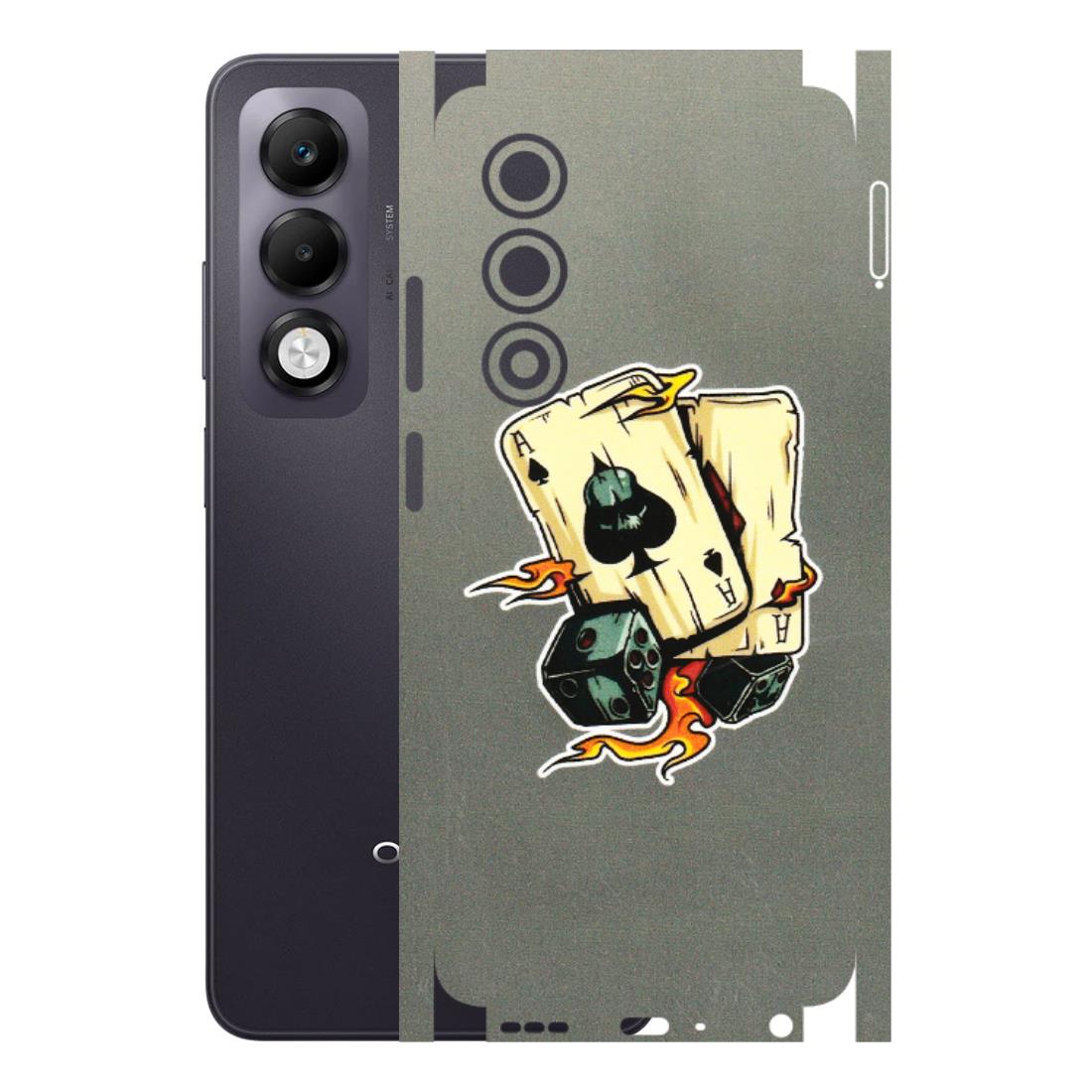 OPPO Phone Skins 2025 (All Models) - Grey Cards Of Ace - 3D Embossed Finish (L-77) Oppo K13x 5G