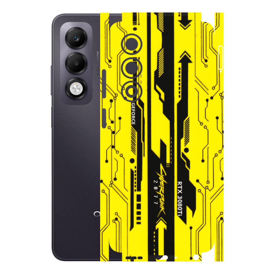 OPPO Phone Skins 2025 (All Models) - Yellow Cyberpunk - 3D Embossed Finish (L-93) Oppo K13x 5G