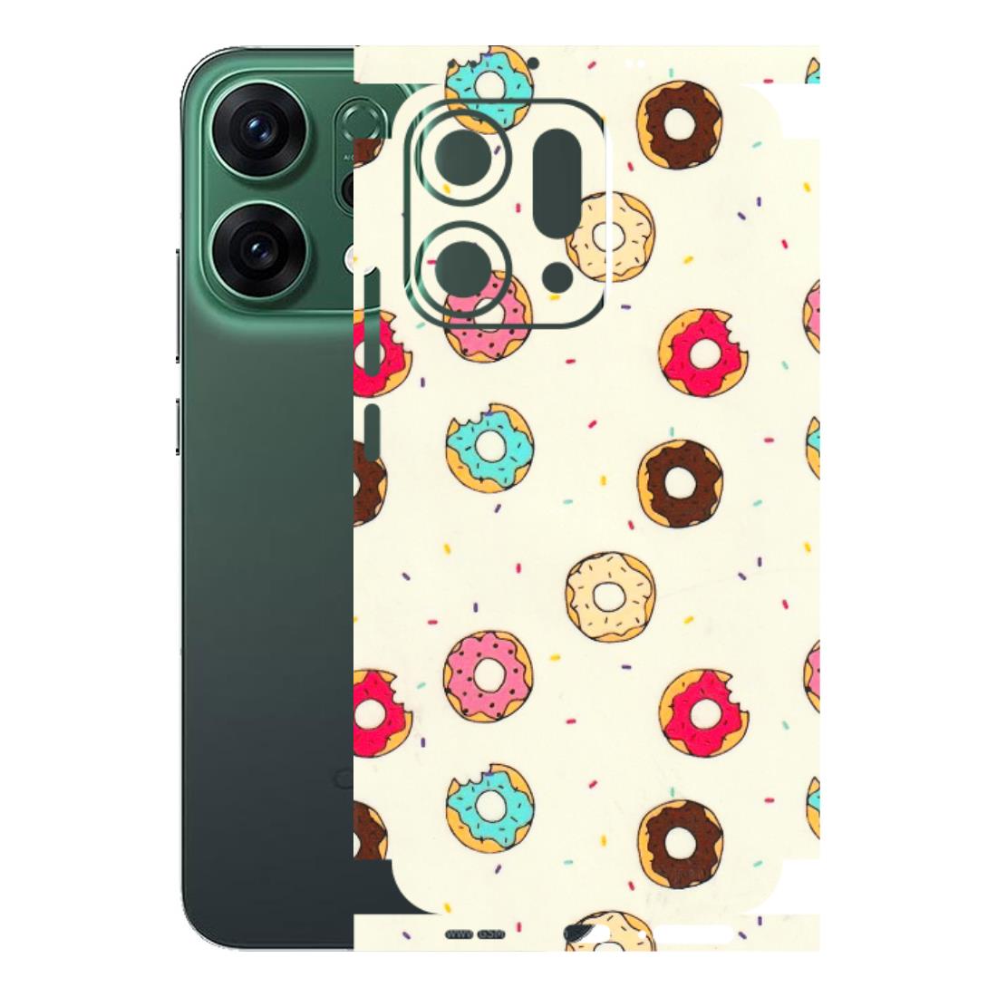 OPPO Phone Skins 2025 (All Models) - Mini Donuts Doodle Art - 3D Embossed Finish (L-122) Oppo Reno 14 5G