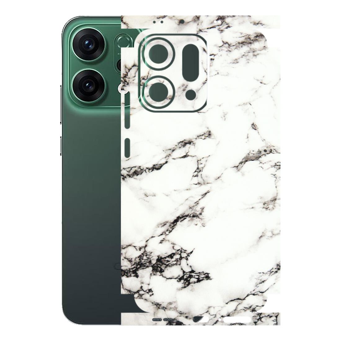 OPPO Phone Skins 2025 (All Models) - Black and White Marble Texture - 3D Embossed Finish (L-124) Oppo Reno 14 5G