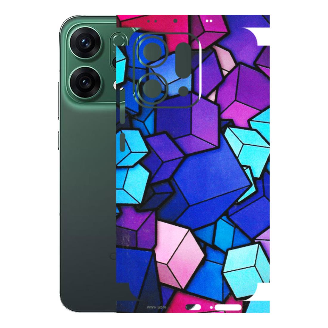 OPPO Phone Skins 2025 (All Models) - Cube Doodle - 3D Embossed Finish (L-141) Oppo Reno 14 5G
