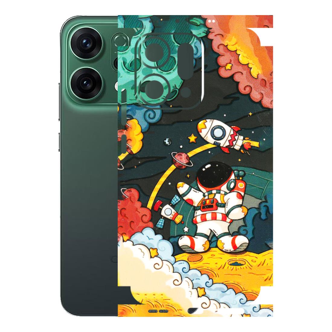 OPPO Phone Skins 2025 (All Models) - Astronauts & Spaceship - 3D Embossed Finish (L-145) Oppo Reno 14 5G