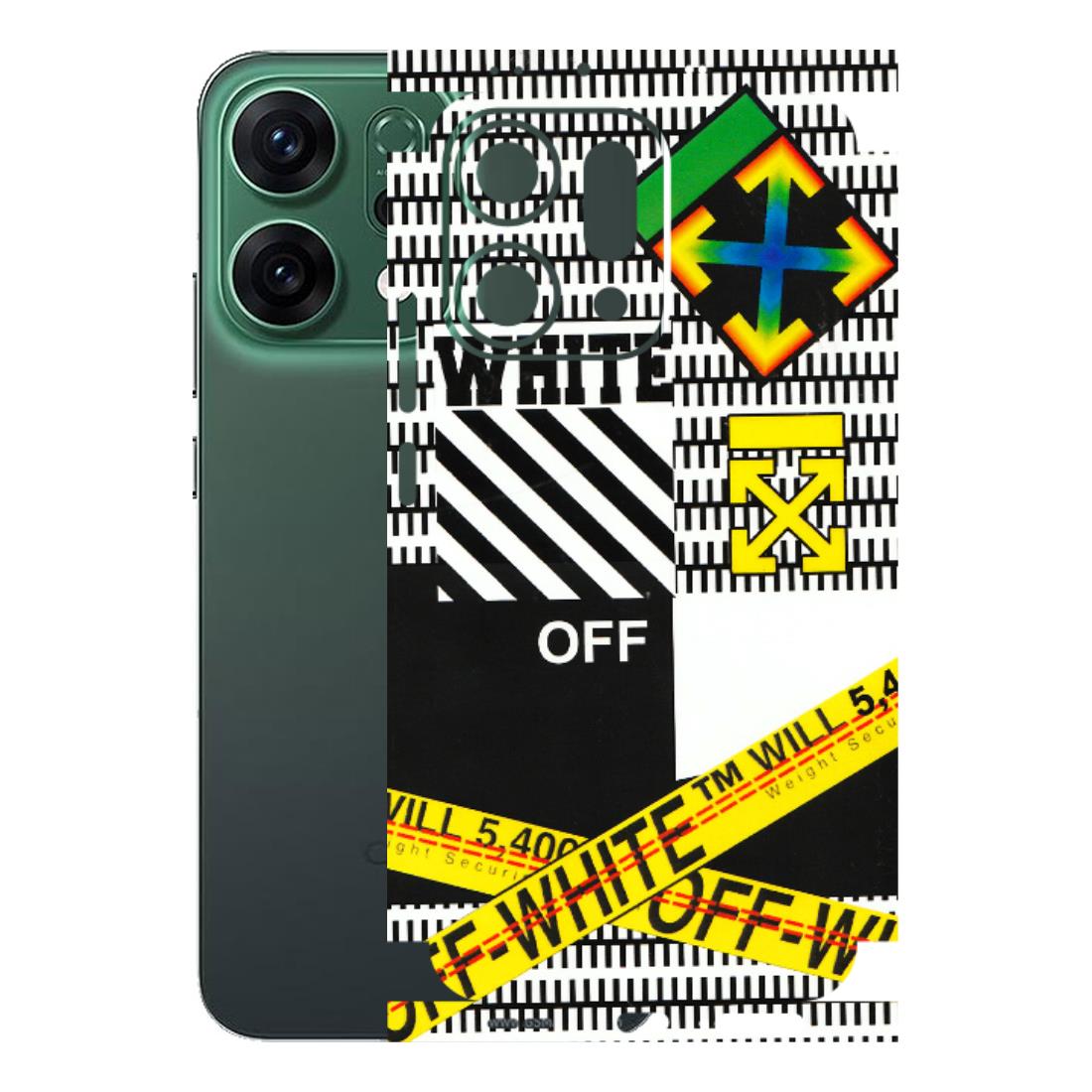 OPPO Phone Skins 2025 (All Models) - White Off Abstract - 3D Embossed Finish (L-172) Oppo Reno 14 5G