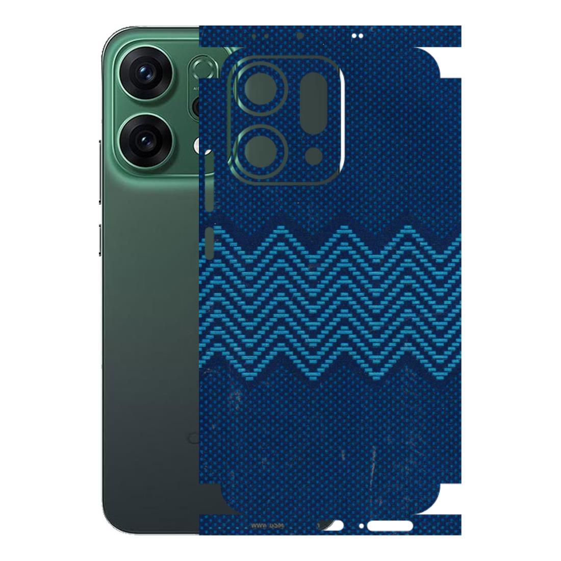 OPPO Phone Skins 2025 (All Models) - Blue Sober Waves - 3D Embossed Finish (L-306) Oppo Reno 14 5G
