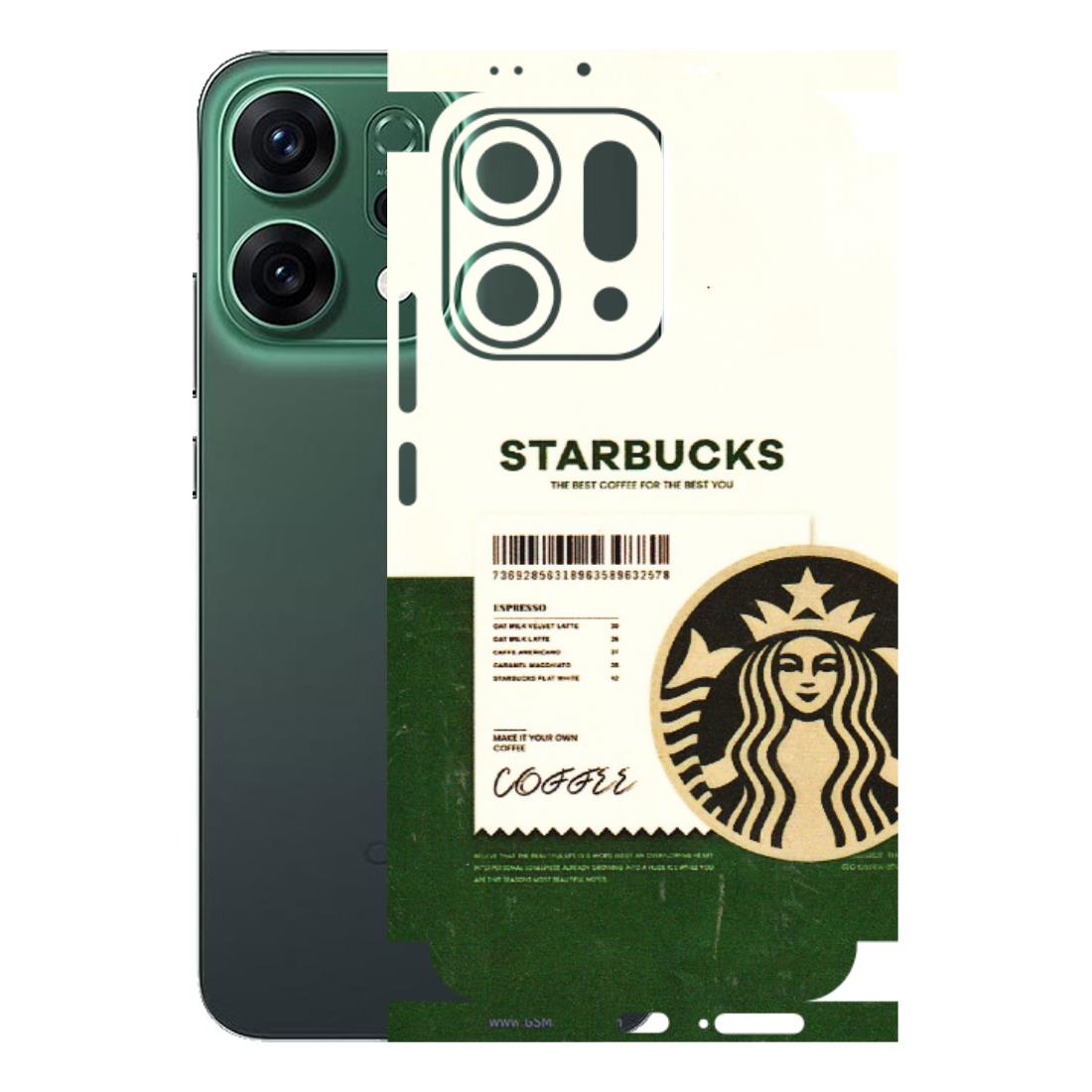 OPPO Phone Skins 2025 (All Models) - Starbucks Barcode - 3D Embossed Finish (L-308) Oppo Reno 14 5G