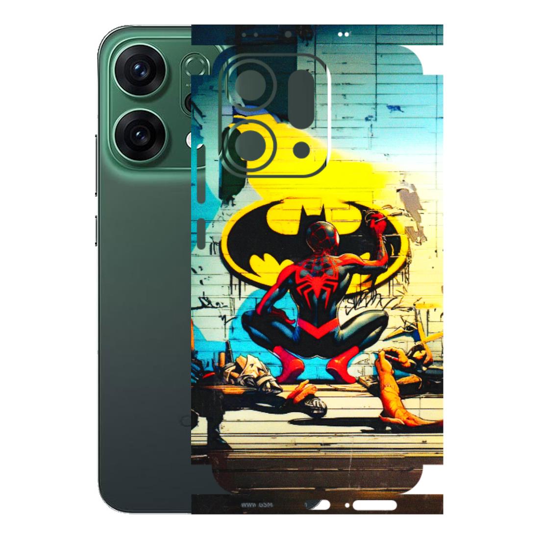 OPPO Phone Skins 2025 (All Models) - New Spiderman Bat Logo - 3D Embossed Finish (L-309) Oppo Reno 14 5G