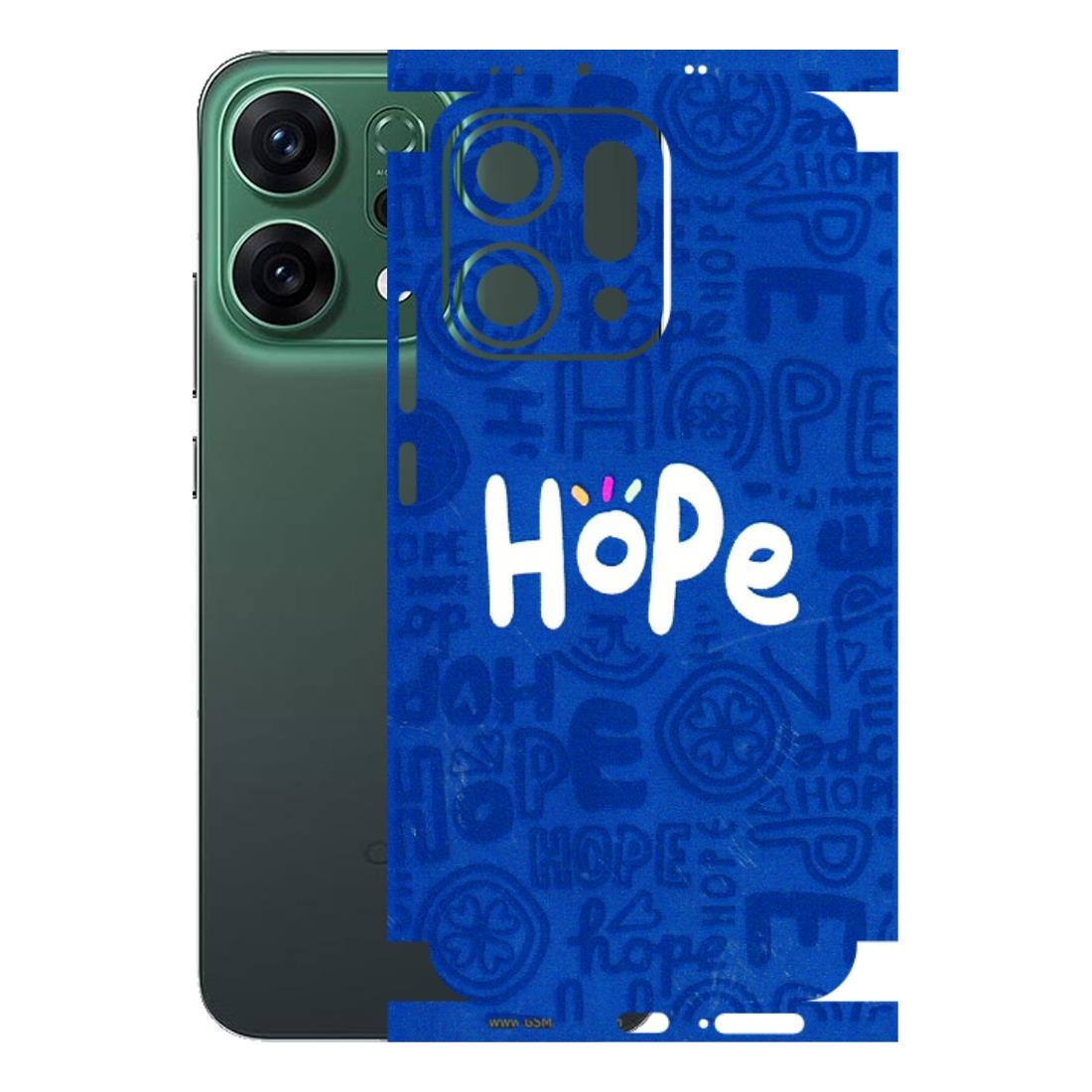 OPPO Phone Skins 2025 (All Models) - Hope Doodles Blue - 3D Embossed Finish (L-43) Oppo Reno 14 5G