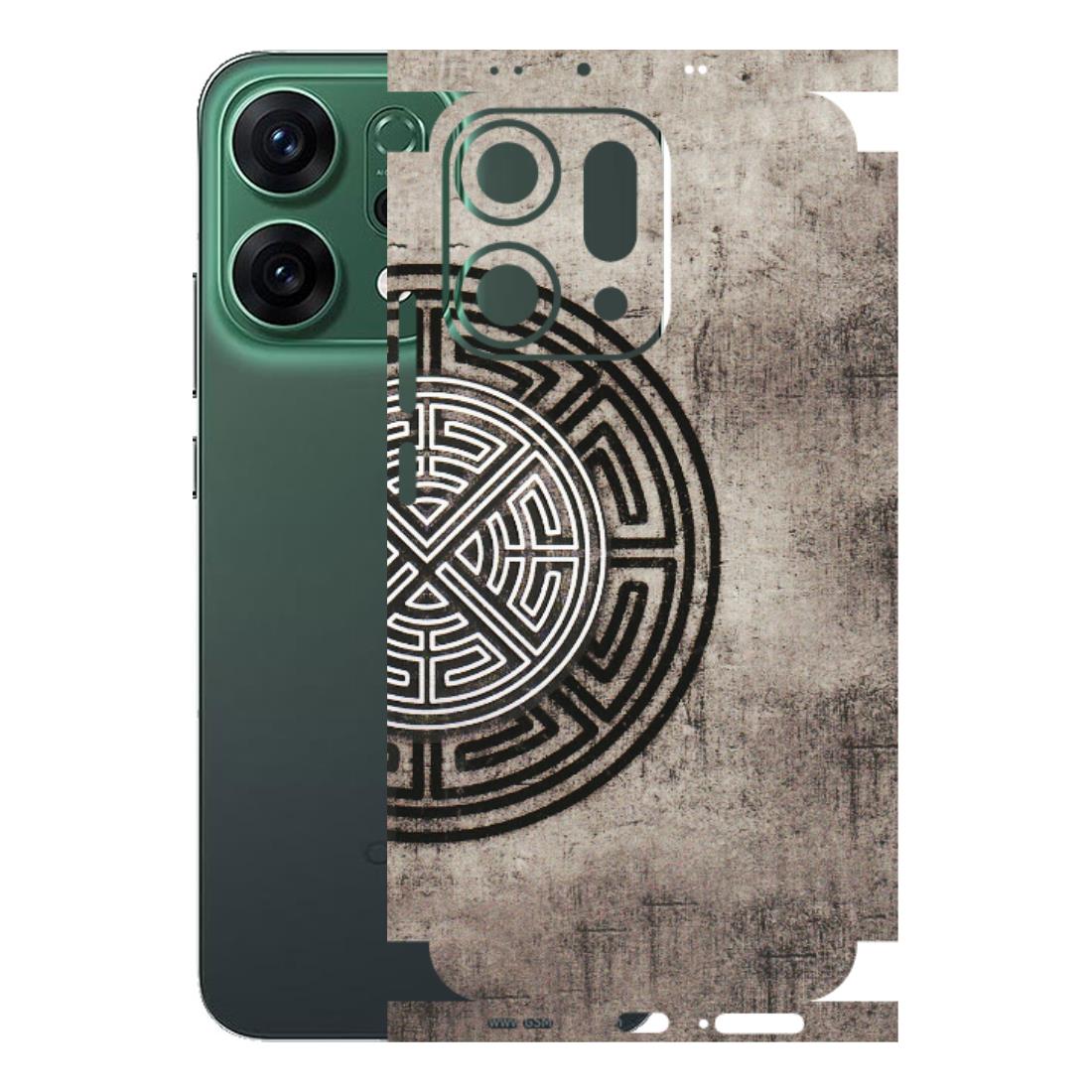 OPPO Phone Skins 2025 (All Models) - Mysterious Circular Design - 3D Embossed Finish (L-63) Oppo Reno 14 5G