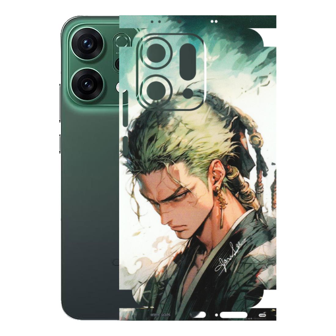 OPPO Phone Skins 2025 (All Models) - New Roronoa Zoro One Picece Anime - Matte Finish (M-140) Oppo Reno 14 5G