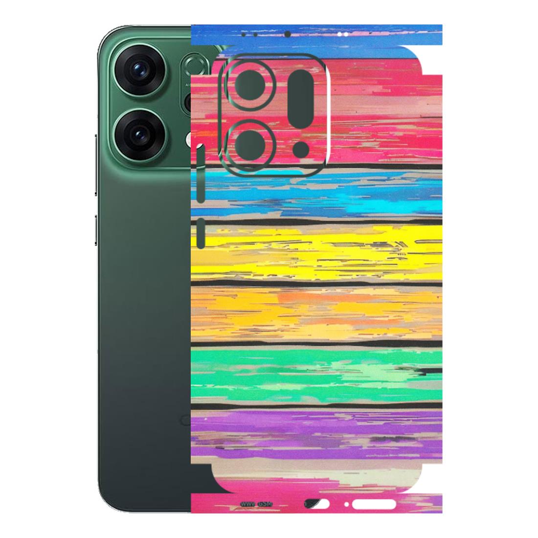 OPPO Phone Skins 2025 (All Models) - Multi Colour Wooden Wall - Matte Finish (M-96) Oppo Reno 14 5G