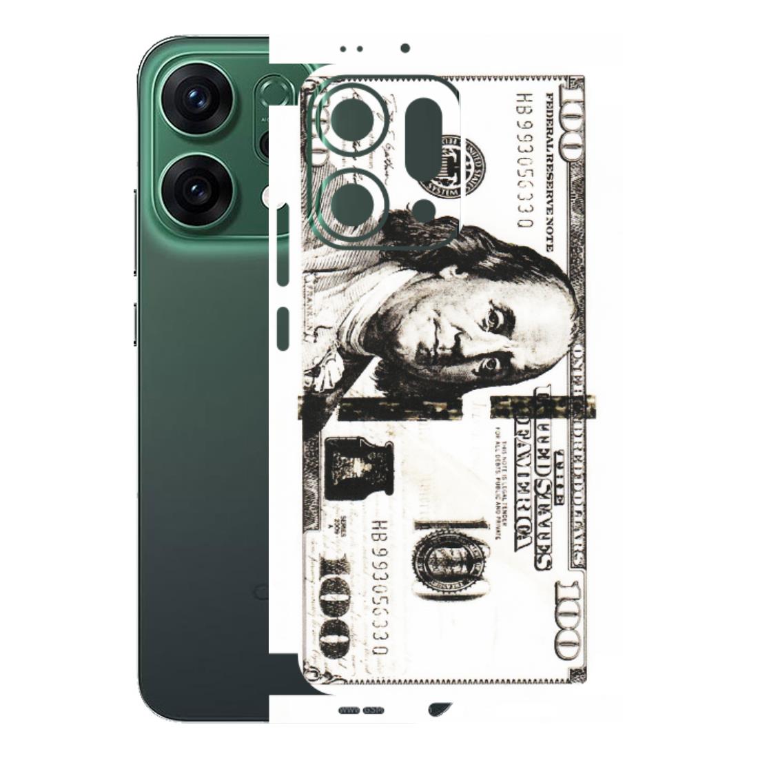 OPPO Phone Skins 2025 (All Models) - 100 Dollar Currency - Transparent Finish (T-01) Oppo Reno 14 5G