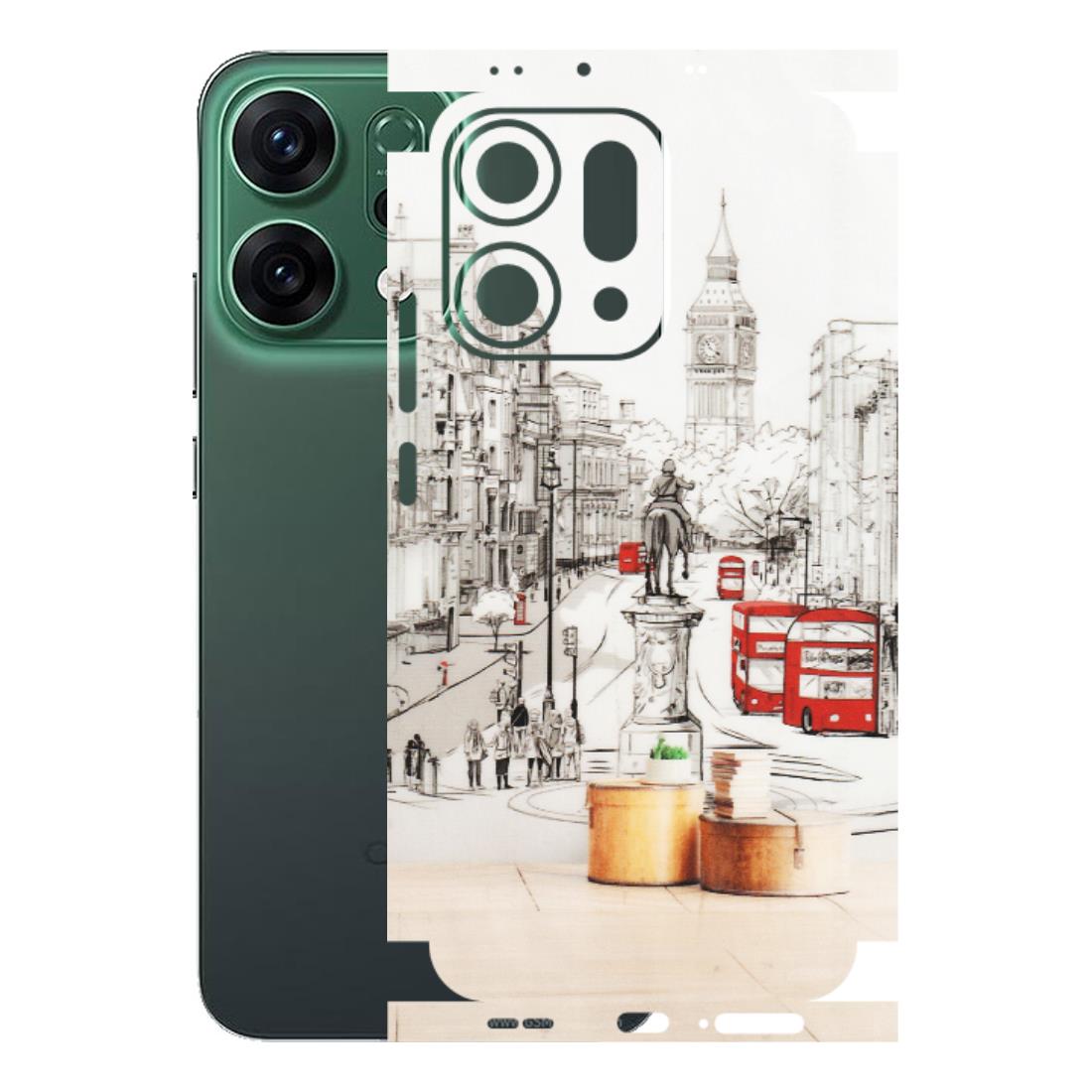 OPPO Phone Skins 2025 (All Models) - London Street - Transparent Finish (T-02) Oppo Reno 14 5G