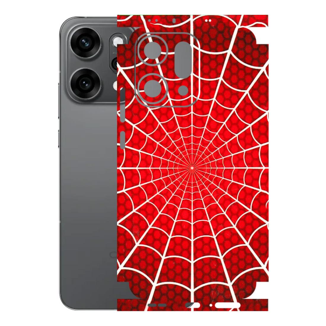 OPPO Phone Skins 2025 (All Models) - Classic Spidey Web - 3D Embossed Finish (L-115) Oppo Reno 14 Pro 5G