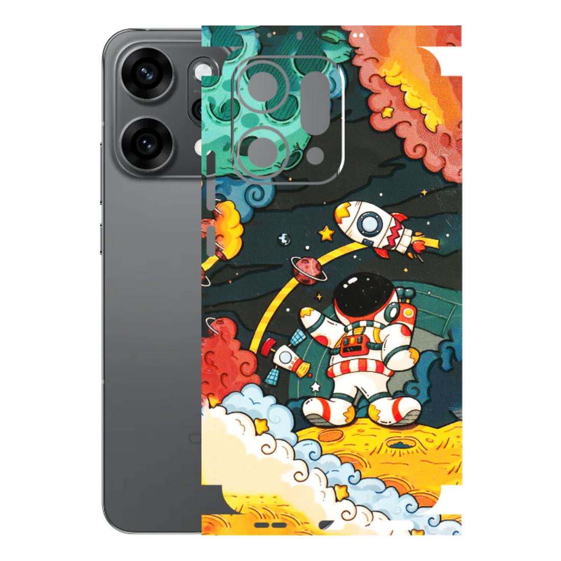OPPO Phone Skins 2025 (All Models) - Astronauts & Spaceship - 3D Embossed Finish (L-145) Oppo Reno 14 Pro 5G