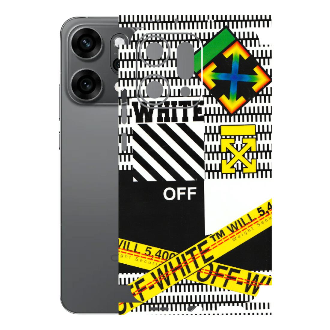 OPPO Phone Skins 2025 (All Models) - White Off Abstract - 3D Embossed Finish (L-172) Oppo Reno 14 Pro 5G