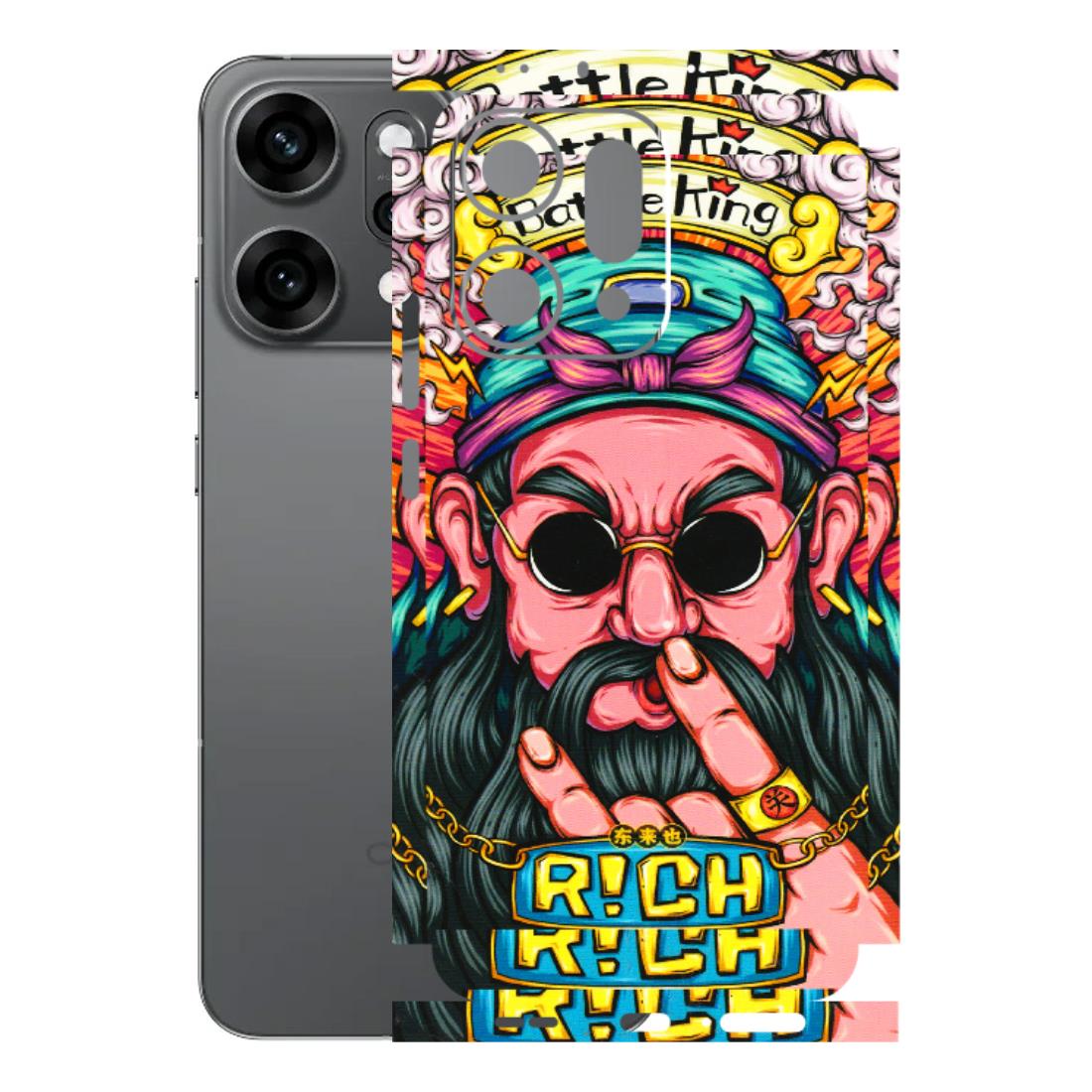 OPPO Phone Skins 2025 (All Models) - Battle King Dude Face - 3D Embossed Finish (L-178) Oppo Reno 14 Pro 5G