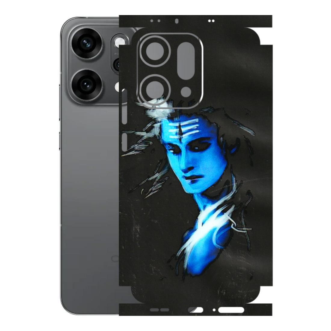 OPPO Phone Skins 2025 (All Models) - Har Har Mahadev Blue/Black - 3D Embossed Finish (L-185) Oppo Reno 14 Pro 5G