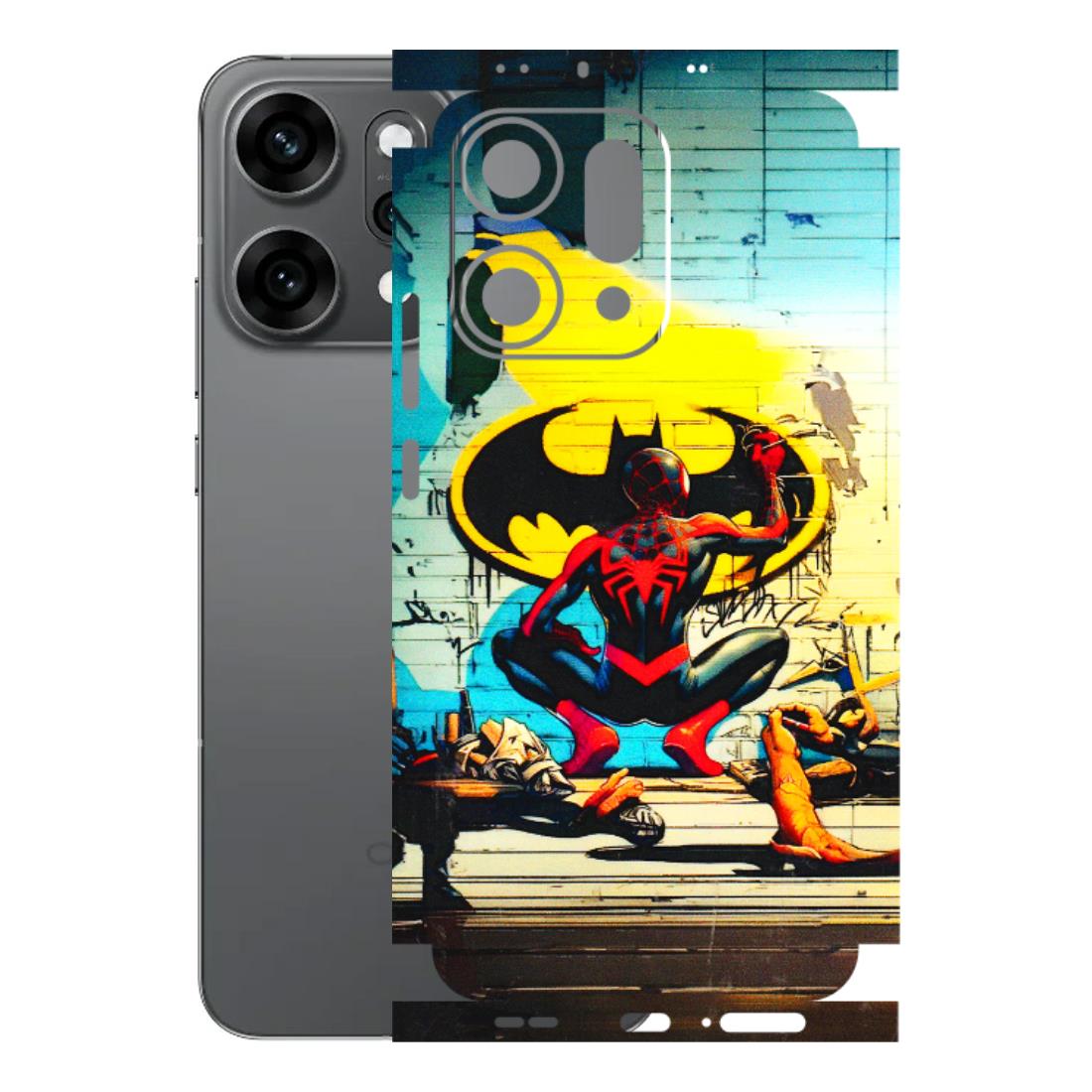 OPPO Phone Skins 2025 (All Models) - New Spiderman Bat Logo - 3D Embossed Finish (L-309) Oppo Reno 14 Pro 5G
