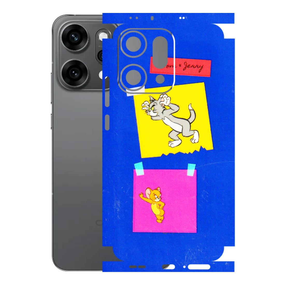 OPPO Phone Skins 2025 (All Models) - Tom N Jerry Sticky Notes - 3D Embossed Finish (L-88) Oppo Reno 14 Pro 5G