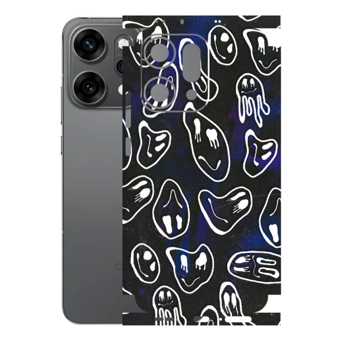 OPPO Phone Skins 2025 (All Models) - Distorted Smileys - 3D Embossed Finish (L-92) Oppo Reno 14 Pro 5G