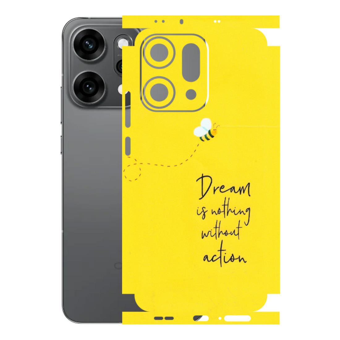 OPPO Phone Skins 2025 (All Models) - Dream Is Nothing Without Action - Matte Finish (M-138) Oppo Reno 14 Pro 5G
