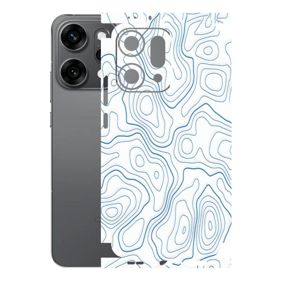 OPPO Phone Skins 2025 (All Models) - Blue And White Swirls - Matte Finish (M-139) Oppo Reno 14 Pro 5G