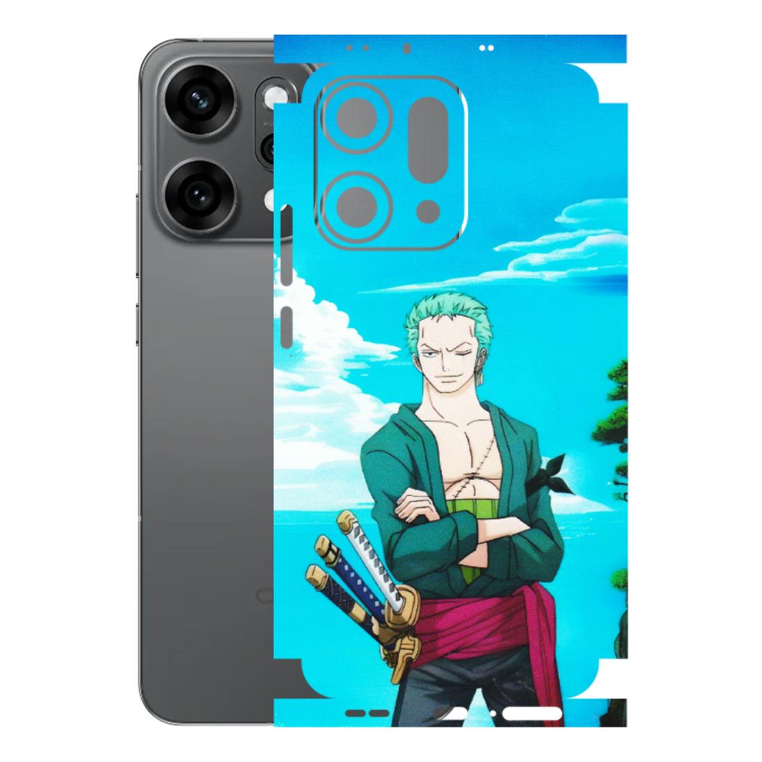 OPPO Phone Skins 2025 (All Models) - Cool Swordman Zoro Anime - Matte Finish (M-143) Oppo Reno 14 Pro 5G