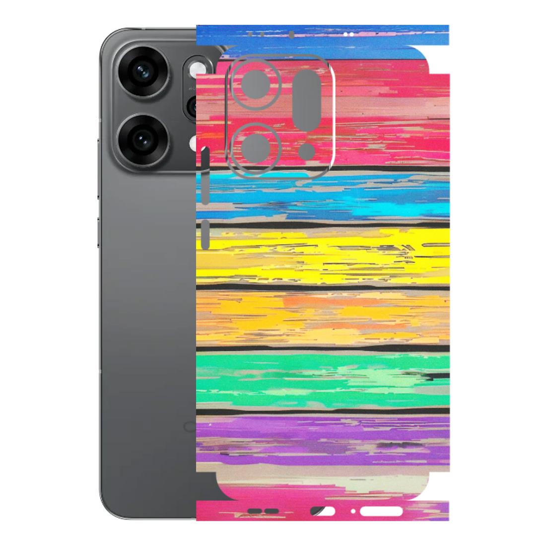 OPPO Phone Skins 2025 (All Models) - Multi Colour Wooden Wall - Matte Finish (M-96) Oppo Reno 14 Pro 5G