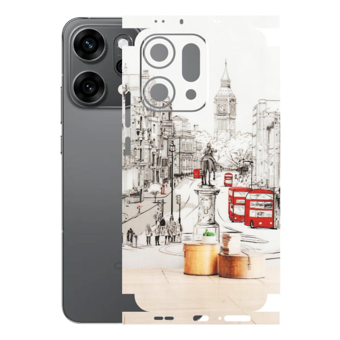 OPPO Phone Skins 2025 (All Models) - London Street - Transparent Finish (T-02) Oppo Reno 14 Pro 5G