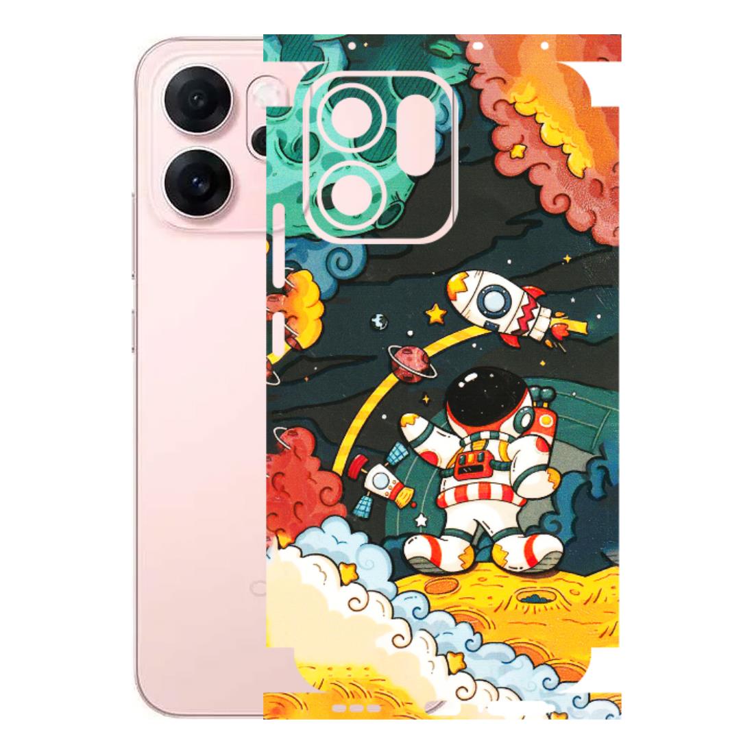 OPPO Phone Skins 2025 (All Models) - Astronauts & Spaceship - 3D Embossed Finish (L-145) Oppp Reno 14F 5G