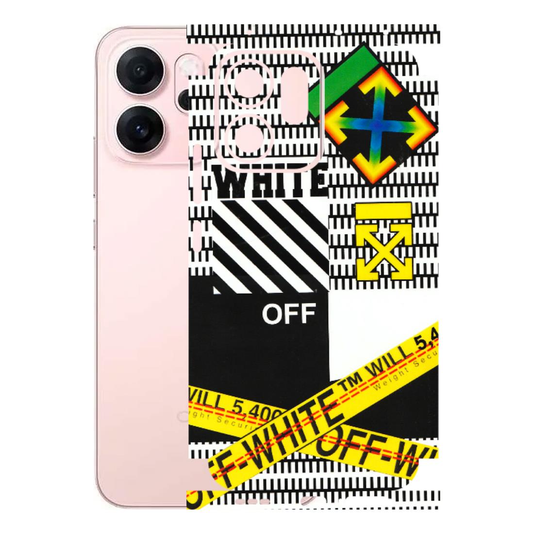 OPPO Phone Skins 2025 (All Models) - White Off Abstract - 3D Embossed Finish (L-172) Oppp Reno 14F 5G