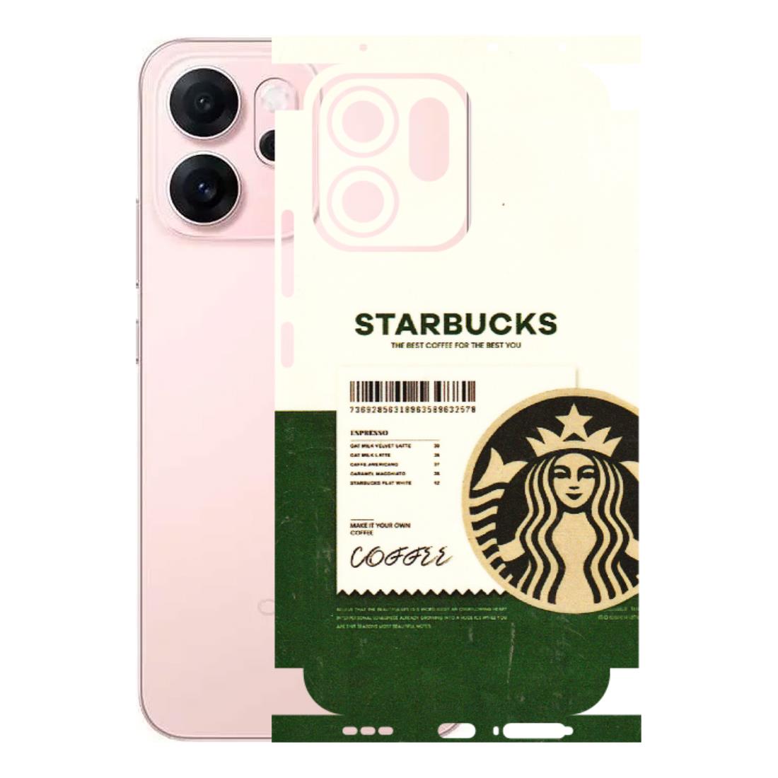 OPPO Phone Skins 2025 (All Models) - Starbucks Barcode - 3D Embossed Finish (L-308) Oppp Reno 14F 5G