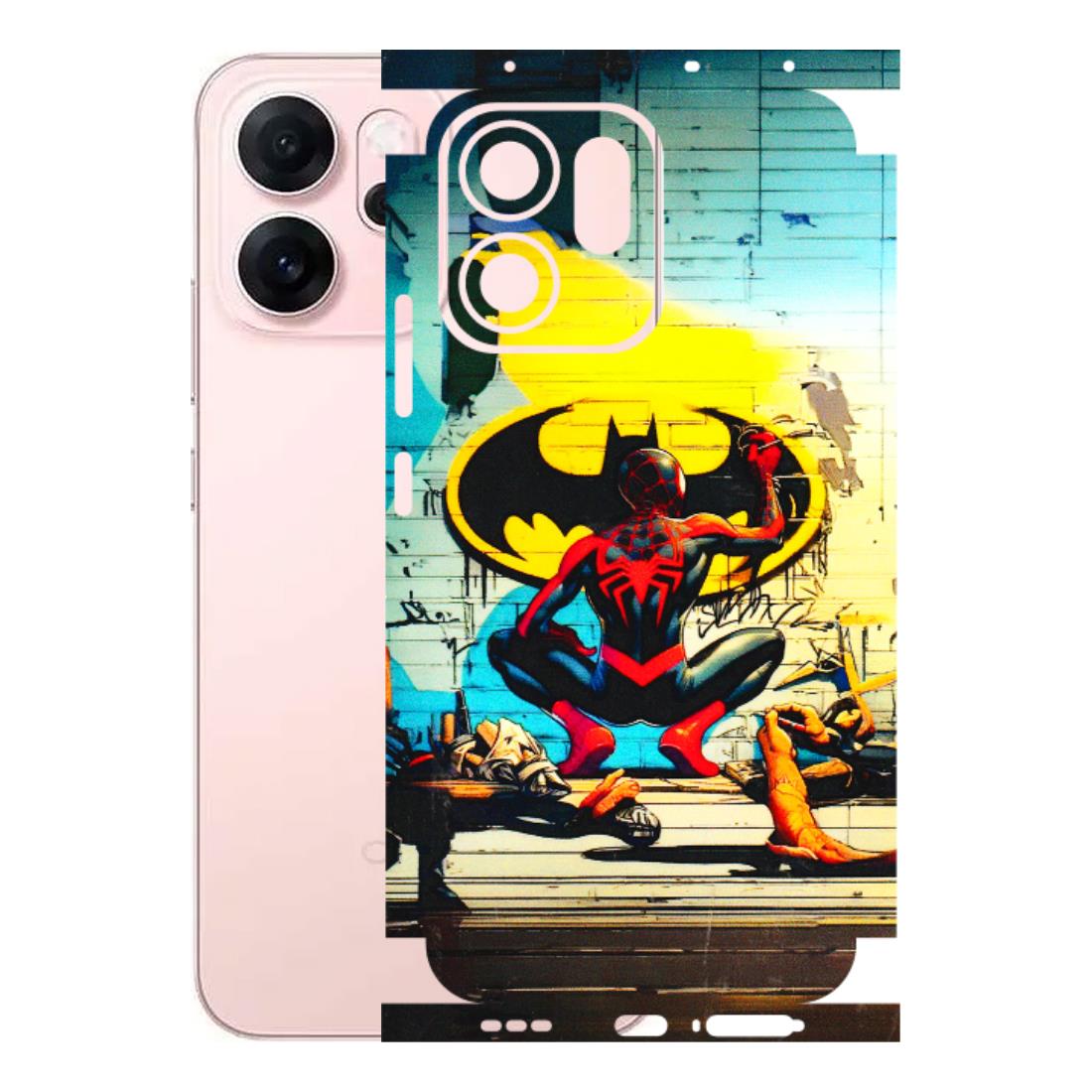 OPPO Phone Skins 2025 (All Models) - New Spiderman Bat Logo - 3D Embossed Finish (L-309) Oppp Reno 14F 5G